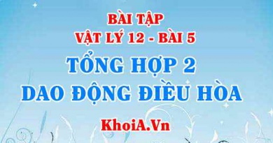 Bài tập tổng hợp 2 dao động điều hòa cùng phương cùng tần số, giản đồ Fre-nen: Giải bài 1, 2, 3, 4, 5, 6 trang 25 SGK Vật lý 12 bài 5